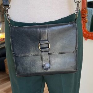 Black Leather Crossbody Bag
